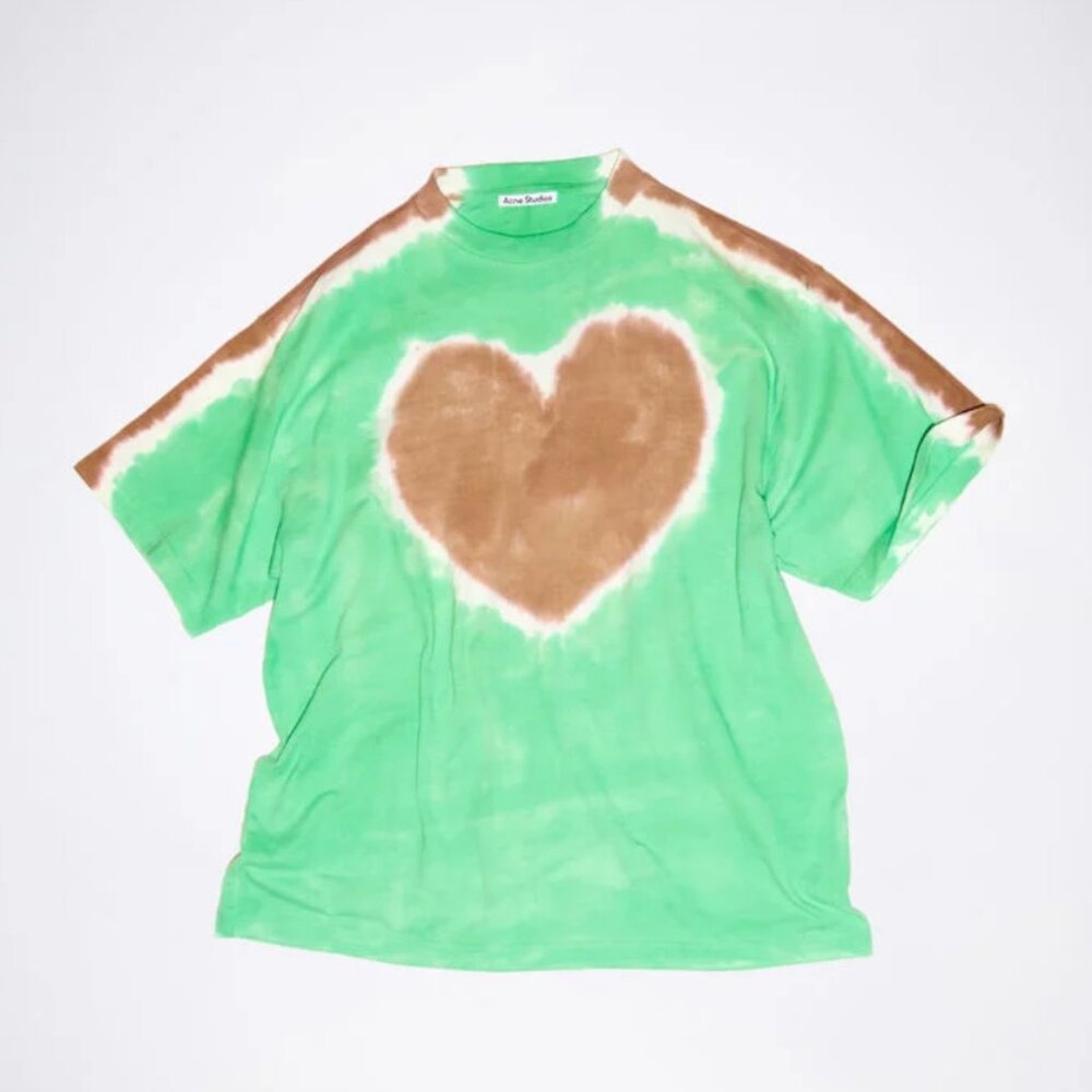 ACNE STUDIOS Fn-wn-tshi000433 Green/brown Crew Neck T-shirt (S)